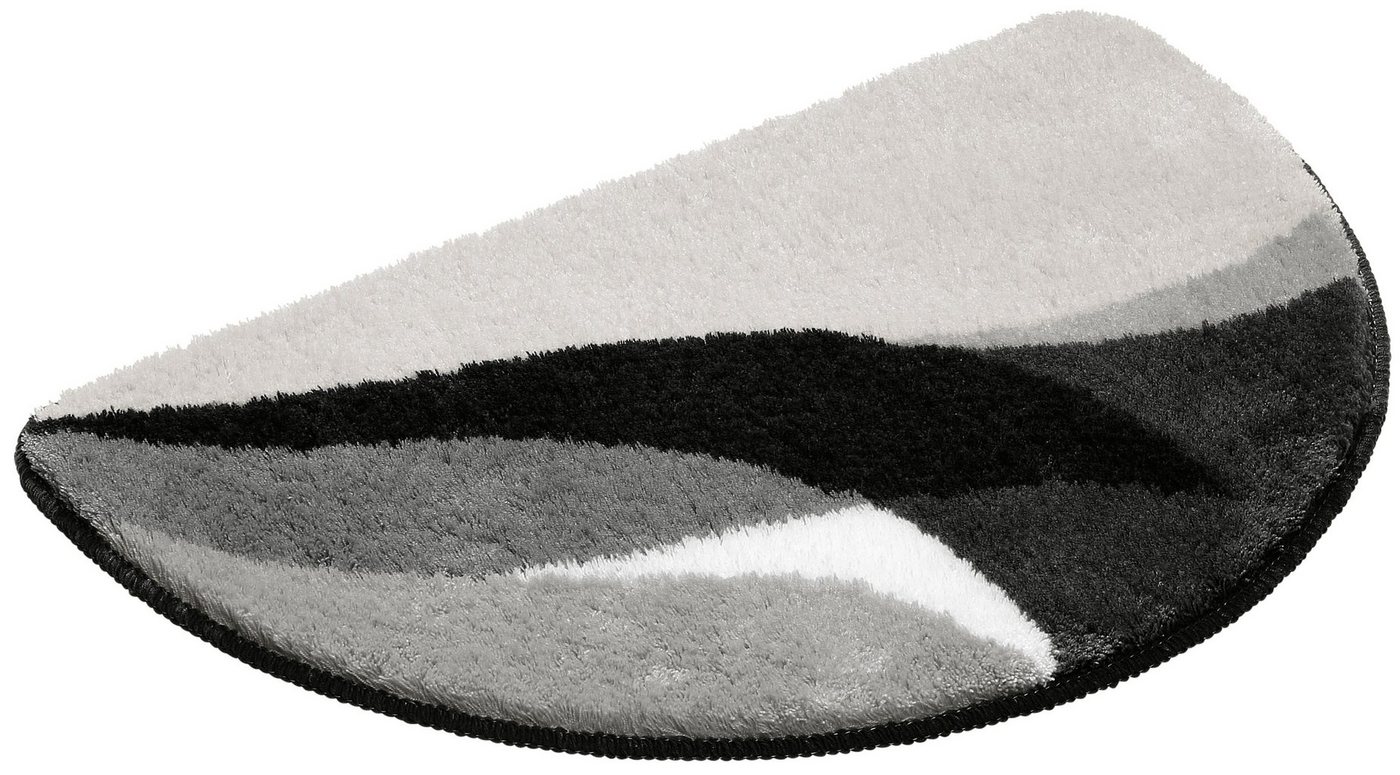 OTTO home Badematte Magnus, Badvorleger, Badezimmer Teppich, Höhe 20 mm, rutschhemmend beschichtet, schnell trocknend, strapazierfähig, Polyacryl, halbrund, meh – Bild 2 von 5