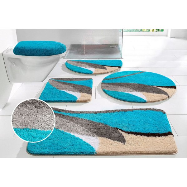 OTTO home Badematte Magnus, Badvorleger, Badezimmer Teppich, Höhe 20 mm, rutschhemmend beschichtet, schnell trocknend, strapazierfähig, Polyacryl, rechteckig, m