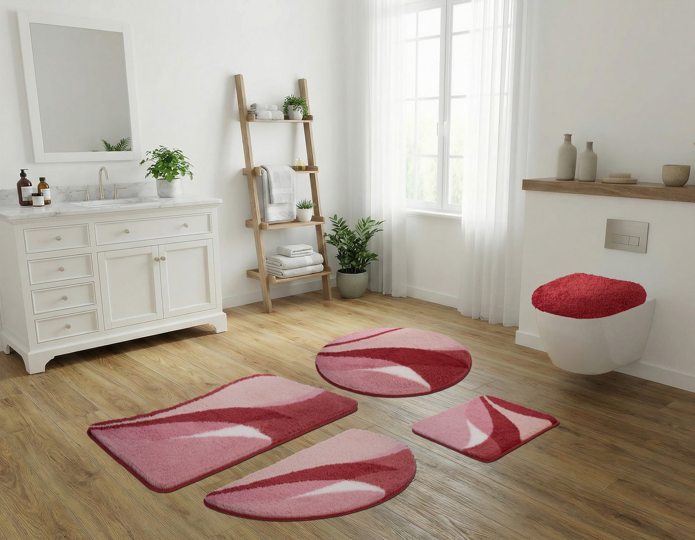 OTTO home Badematte Magnus, Badvorleger, Badezimmer Teppich, Höhe 20 mm, rutschhemmend beschichtet, schnell trocknend, strapazierfähig, Polyacryl, rechteckig, m – Bild 3 von 5