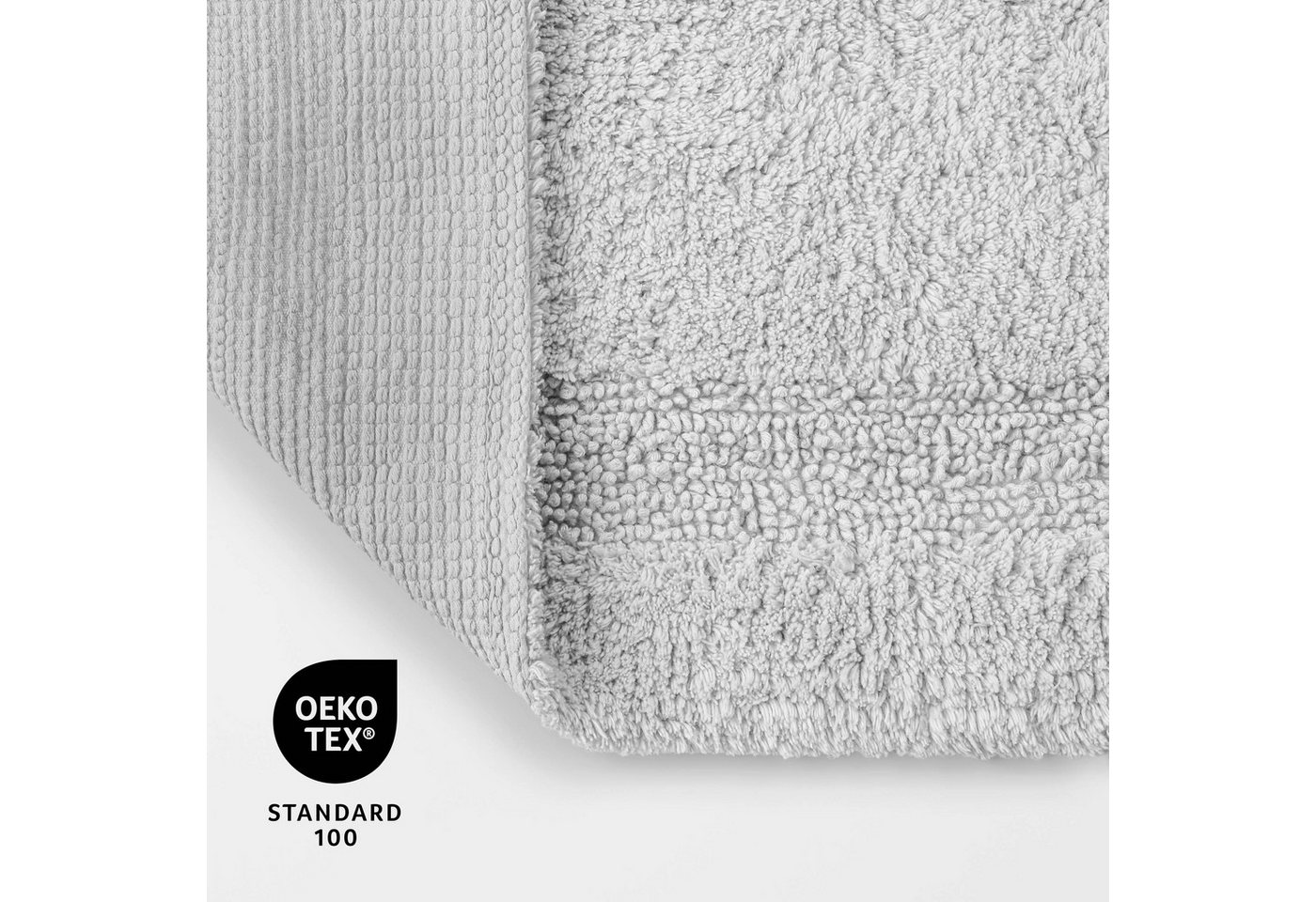 OTTO home Badematte Meellor, uni, viele Farben, Badvorleger, Badezimmer Teppich, Höhe 20 mm, rutschhemmend beschichtet, fußbodenheizungsgeeignet, Baumwolle, rec – Bild 4 von 5