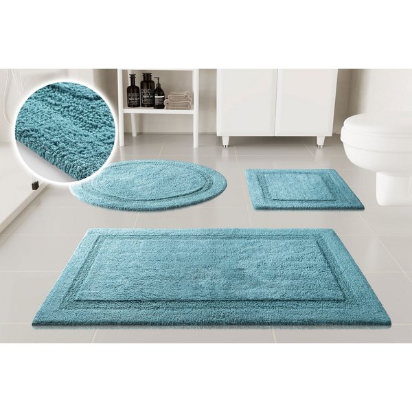 OTTO home Badematte Meellor, uni, viele Farben, Badvorleger, Badezimmer Teppich, Höhe 20 mm, rutschhemmend beschichtet, fußbodenheizungsgeeignet, Baumwolle, run
