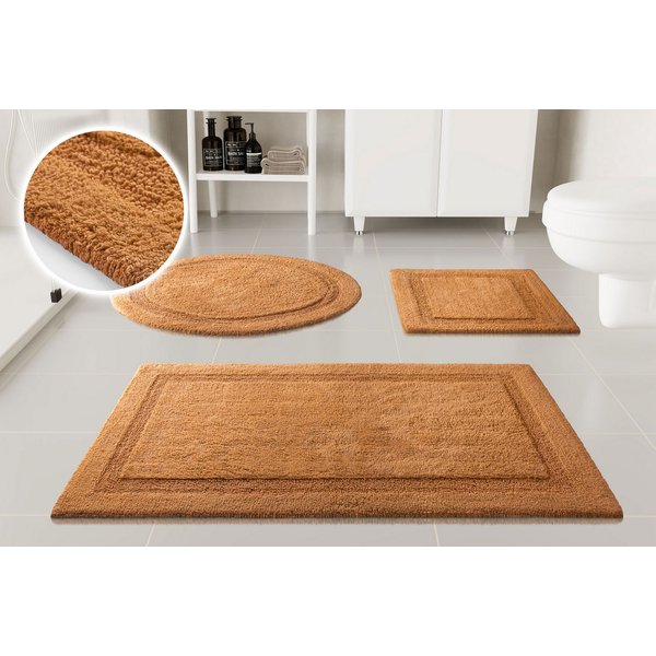 OTTO home Badematte Meellor, uni, viele Farben, Badvorleger, Badezimmer Teppich, Höhe 20 mm, rutschhemmend beschichtet, fußbodenheizungsgeeignet, Baumwolle, rec