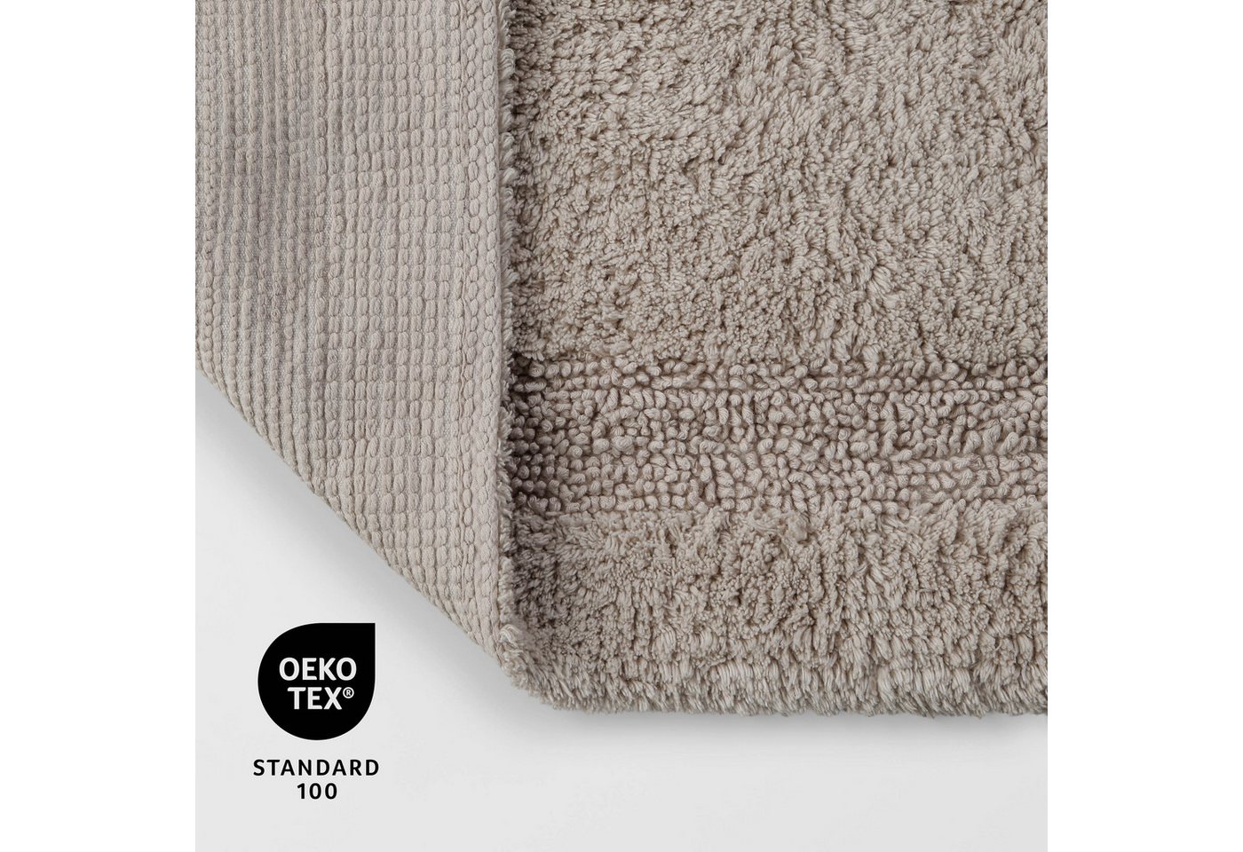 OTTO home Badematte Meellor, uni, viele Farben, Badvorleger, Badezimmer Teppich, Höhe 20 mm, rutschhemmend beschichtet, fußbodenheizungsgeeignet, Baumwolle, run – Bild 4 von 5