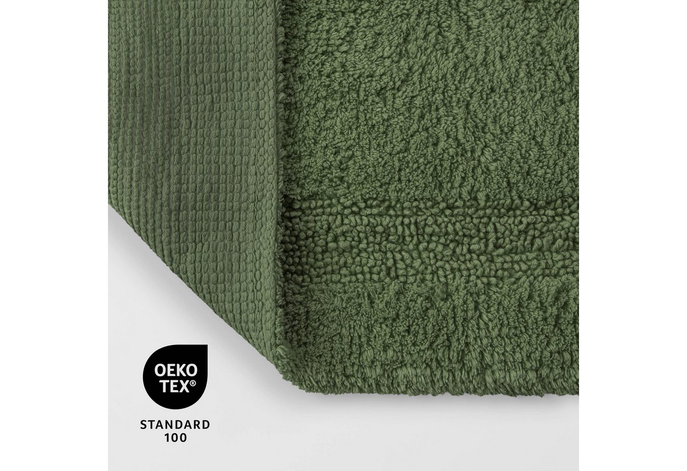 OTTO home Badematte Meellor, uni, viele Farben, Badvorleger, Badezimmer Teppich, Höhe 20 mm, rutschhemmend beschichtet, fußbodenheizungsgeeignet, Baumwolle, rec – Bild 4 von 5