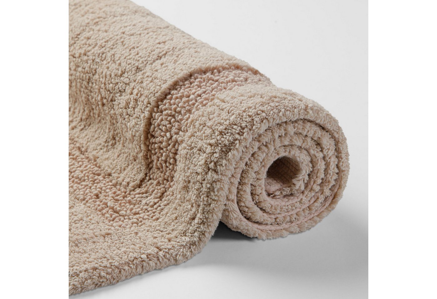 OTTO home Badematte Meellor, uni, viele Farben, Badvorleger, Badezimmer Teppich, Höhe 20 mm, rutschhemmend beschichtet, fußbodenheizungsgeeignet, Baumwolle, rec – Bild 5 von 5