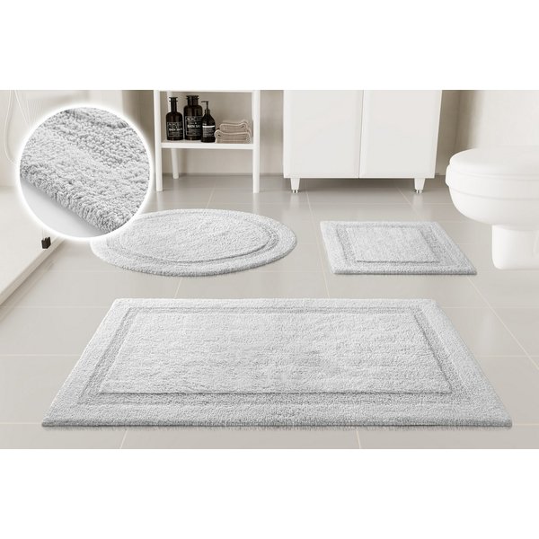 OTTO home Badematte Meellor, uni, viele Farben, Badvorleger, Badezimmer Teppich, Höhe 20 mm, rutschhemmend beschichtet, fußbodenheizungsgeeignet, Baumwolle, rec