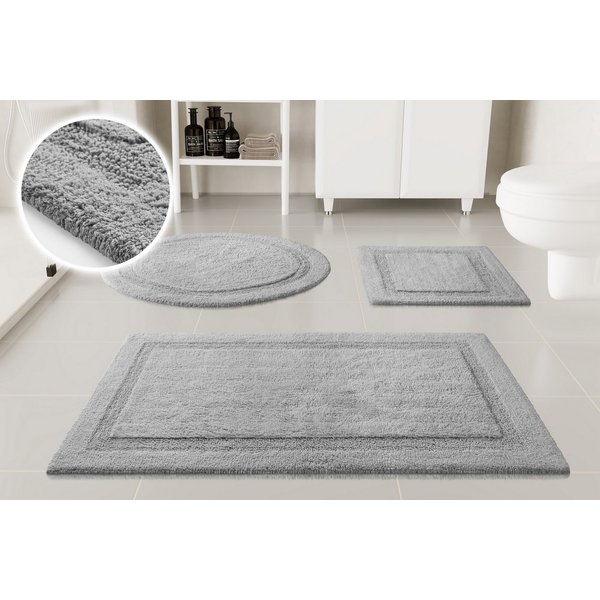 OTTO home Badematte Meellor, uni, viele Farben, Badvorleger, Badezimmer Teppich, Höhe 20 mm, rutschhemmend beschichtet, fußbodenheizungsgeeignet, Baumwolle, run