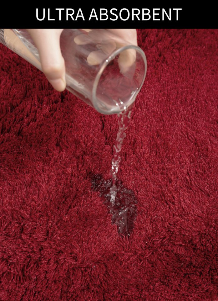 OTTO home Badematte Merida, Badvorleger, Badezimmer Teppich, Höhe 32 mm, rutschhemmend beschichtet, schnell trocknend, strapazierfähig, fußbodenheizungsgeeignet – Bild 5 von 5