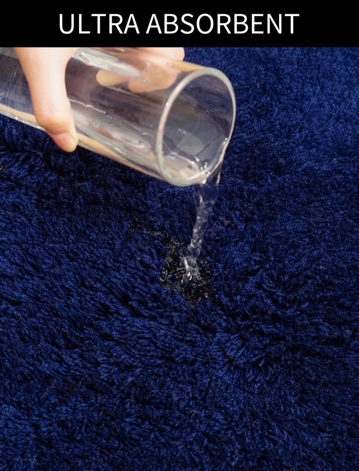 OTTO home Badematte Merida, Badvorleger, Badezimmer Teppich, Höhe 32 mm, rutschhemmend beschichtet, schnell trocknend, strapazierfähig, fußbodenheizungsgeeignet – Bild 4 von 5