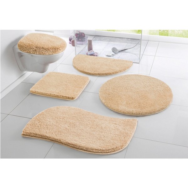 OTTO home Badematte Merida, Badvorleger, Badezimmer Teppich, Höhe 32 mm, rutschhemmend beschichtet, schnell trocknend, strapazierfähig, fußbodenheizungsgeeignet