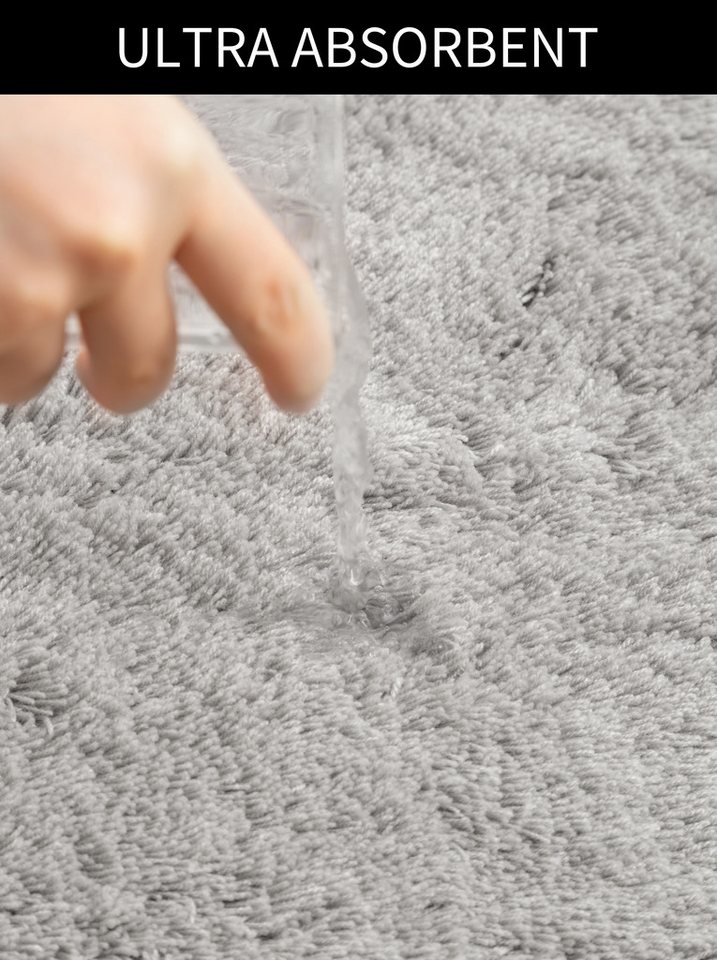 OTTO home Badematte Merida, Badvorleger, Badezimmer Teppich, Höhe 32 mm, rutschhemmend beschichtet, schnell trocknend, strapazierfähig, fußbodenheizungsgeeignet – Bild 4 von 5