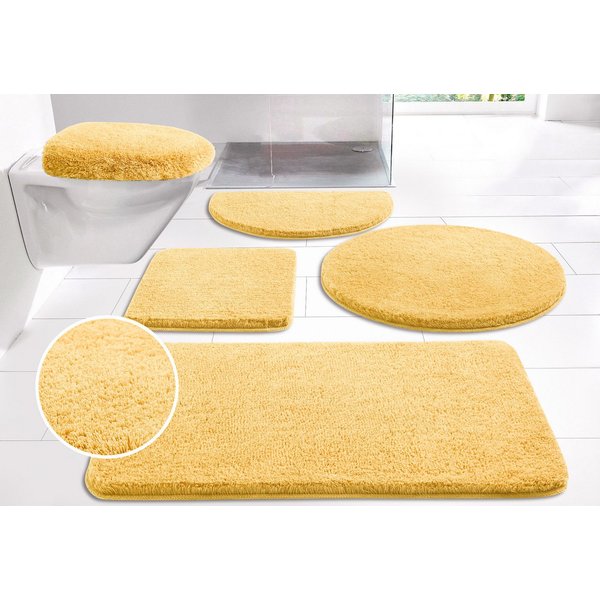 OTTO home Badematte Merida, Badvorleger, Badezimmer Teppich, Höhe 32 mm, rutschhemmend beschichtet, schnell trocknend, strapazierfähig, fußbodenheizungsgeeignet