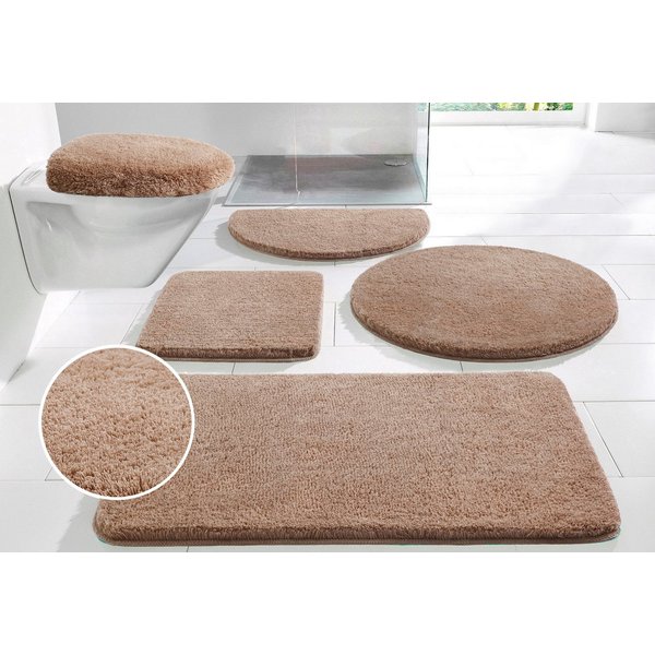 OTTO home Badematte Merida, Badvorleger, Badezimmer Teppich, Höhe 32 mm, rutschhemmend beschichtet, schnell trocknend, strapazierfähig, fußbodenheizungsgeeignet