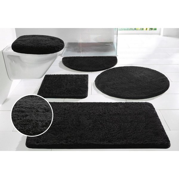 OTTO home Badematte Merida, Badvorleger, Badezimmer Teppich, Höhe 32 mm, rutschhemmend beschichtet, schnell trocknend, strapazierfähig, fußbodenheizungsgeeignet