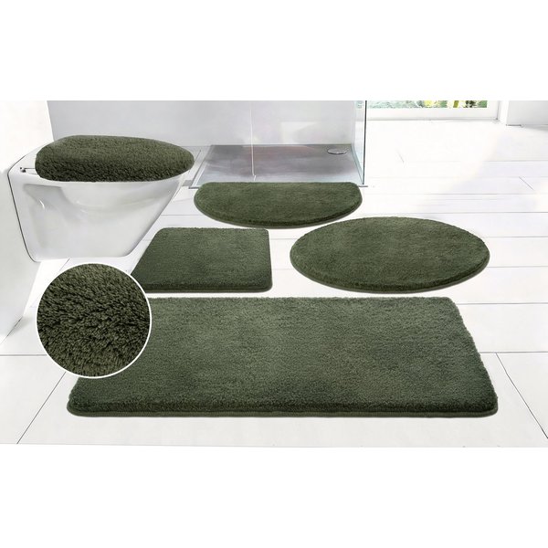 OTTO home Badematte Merida, Badvorleger, Badezimmer Teppich, Höhe 32 mm, rutschhemmend beschichtet, schnell trocknend, strapazierfähig, fußbodenheizungsgeeignet