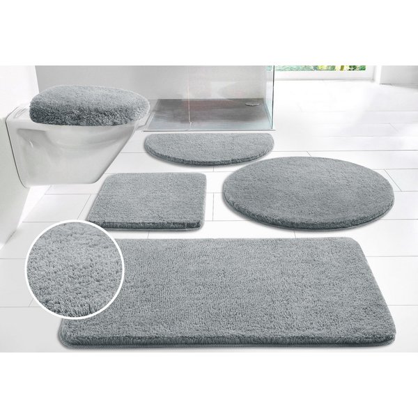 OTTO home Badematte Merida, Badvorleger, Badezimmer Teppich, Höhe 32 mm, rutschhemmend beschichtet, schnell trocknend, strapazierfähig, fußbodenheizungsgeeignet