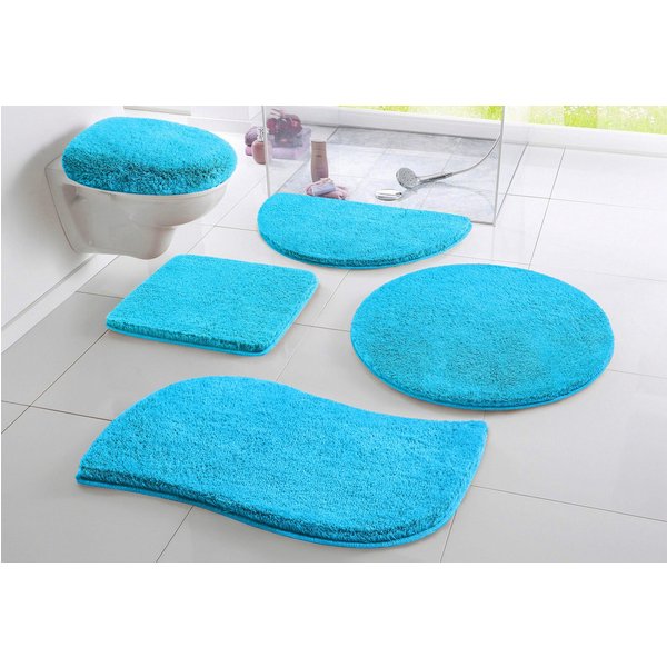OTTO home Badematte Merida, Badvorleger, Badezimmer Teppich, Höhe 32 mm, rutschhemmend beschichtet, schnell trocknend, strapazierfähig, fußbodenheizungsgeeignet