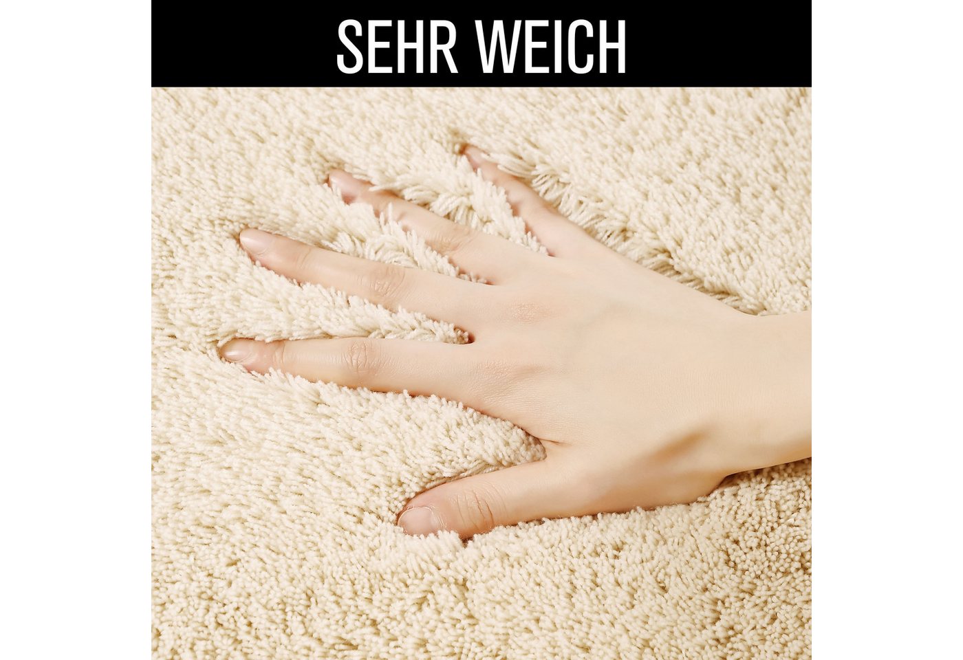 OTTO home Badematte Merida, Badvorleger, Badezimmer Teppich, Höhe 32 mm, rutschhemmend beschichtet, schnell trocknend, strapazierfähig, fußbodenheizungsgeeignet – Bild 4 von 5