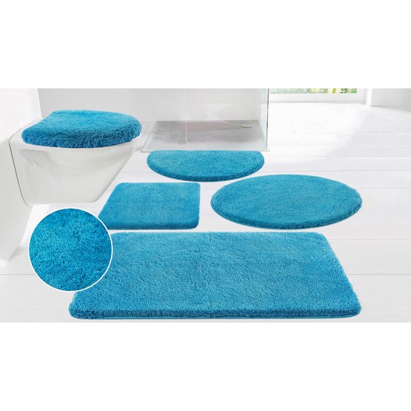 OTTO home Badematte Merida, Badvorleger, Badezimmer Teppich, Höhe 32 mm, rutschhemmend beschichtet, schnell trocknend, strapazierfähig, fußbodenheizungsgeeignet