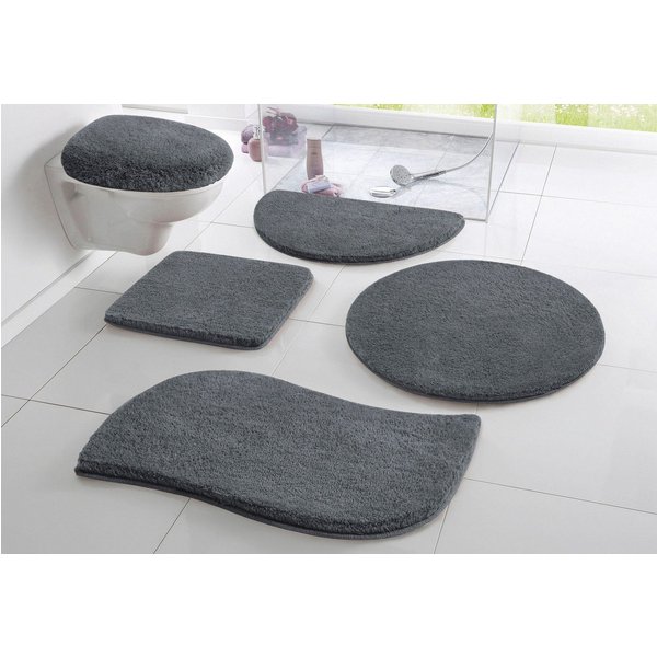 OTTO home Badematte Merida, Badvorleger, Badezimmer Teppich, Höhe 32 mm, rutschhemmend beschichtet, schnell trocknend, strapazierfähig, fußbodenheizungsgeeignet