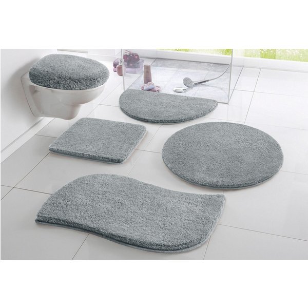 OTTO home Badematte Merida, Badvorleger, Badezimmer Teppich, Höhe 32 mm, rutschhemmend beschichtet, schnell trocknend, strapazierfähig, fußbodenheizungsgeeignet