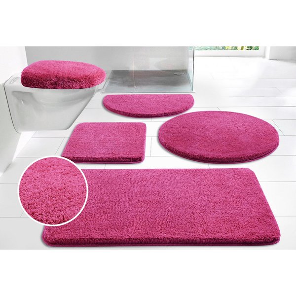 OTTO home Badematte Merida, Badvorleger, Badezimmer Teppich, Höhe 32 mm, rutschhemmend beschichtet, schnell trocknend, strapazierfähig, fußbodenheizungsgeeignet