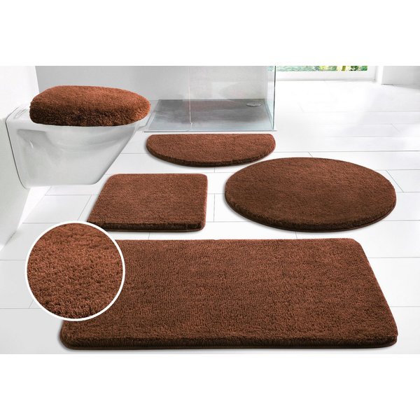 OTTO home Badematte Merida, Badvorleger, Badezimmer Teppich, Höhe 32 mm, rutschhemmend beschichtet, schnell trocknend, strapazierfähig, fußbodenheizungsgeeignet