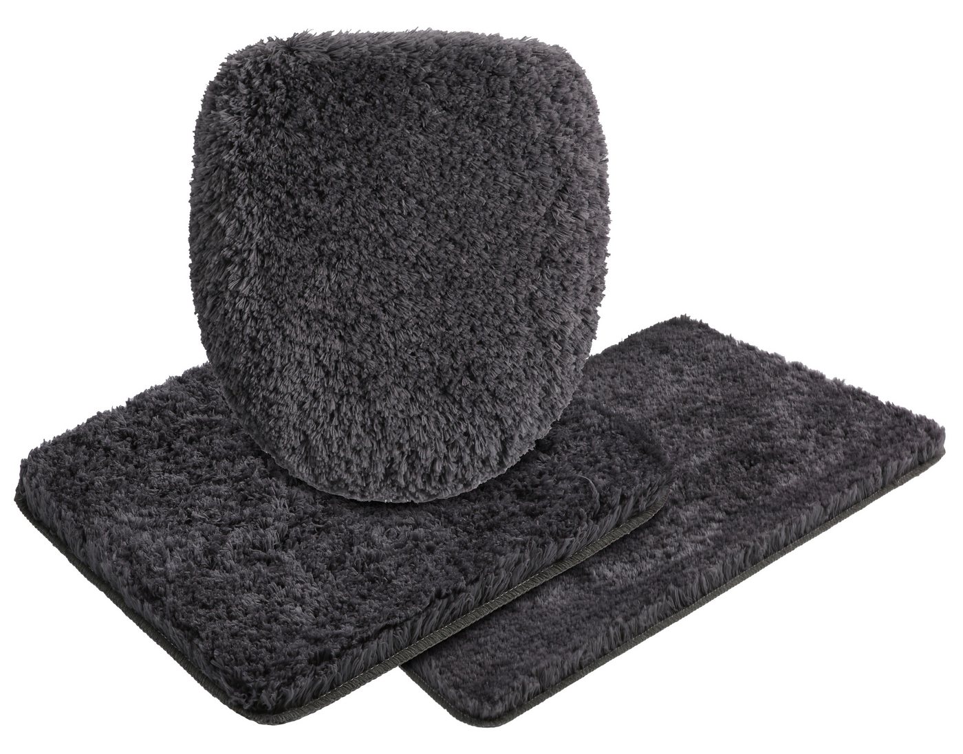 OTTO home Badematte Micro exclusiv, Badvorleger, Badezimmer Teppich, Höhe 55 mm, rutschhemmend beschichtet, schnell trocknend, strapazierfähig, fußbodenheizungs – Bild 2 von 5