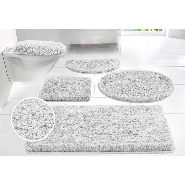 OTTO home Badematte Micro exclusiv, Badvorleger, Badezimmer Teppich, Höhe 55 mm, rutschhemmend beschichtet, schnell trocknend, strapazierfähig, fußbodenheizungs