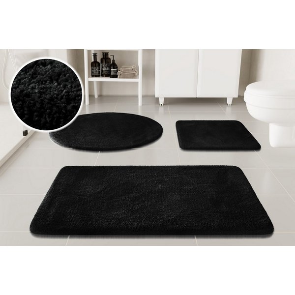 OTTO home Badematte Neele, uni, viele Farben, Badvorleger, Badezimmer Teppich, Höhe 20 mm, rutschhemmend beschichtet, schnell trocknend, Polyester, rechteckig, 