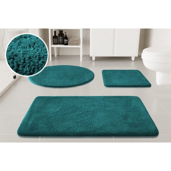 OTTO home Badematte Neele, uni, viele Farben, Badvorleger, Badezimmer Teppich, Höhe 20 mm, rutschhemmend beschichtet, schnell trocknend, Polyester, rechteckig, 