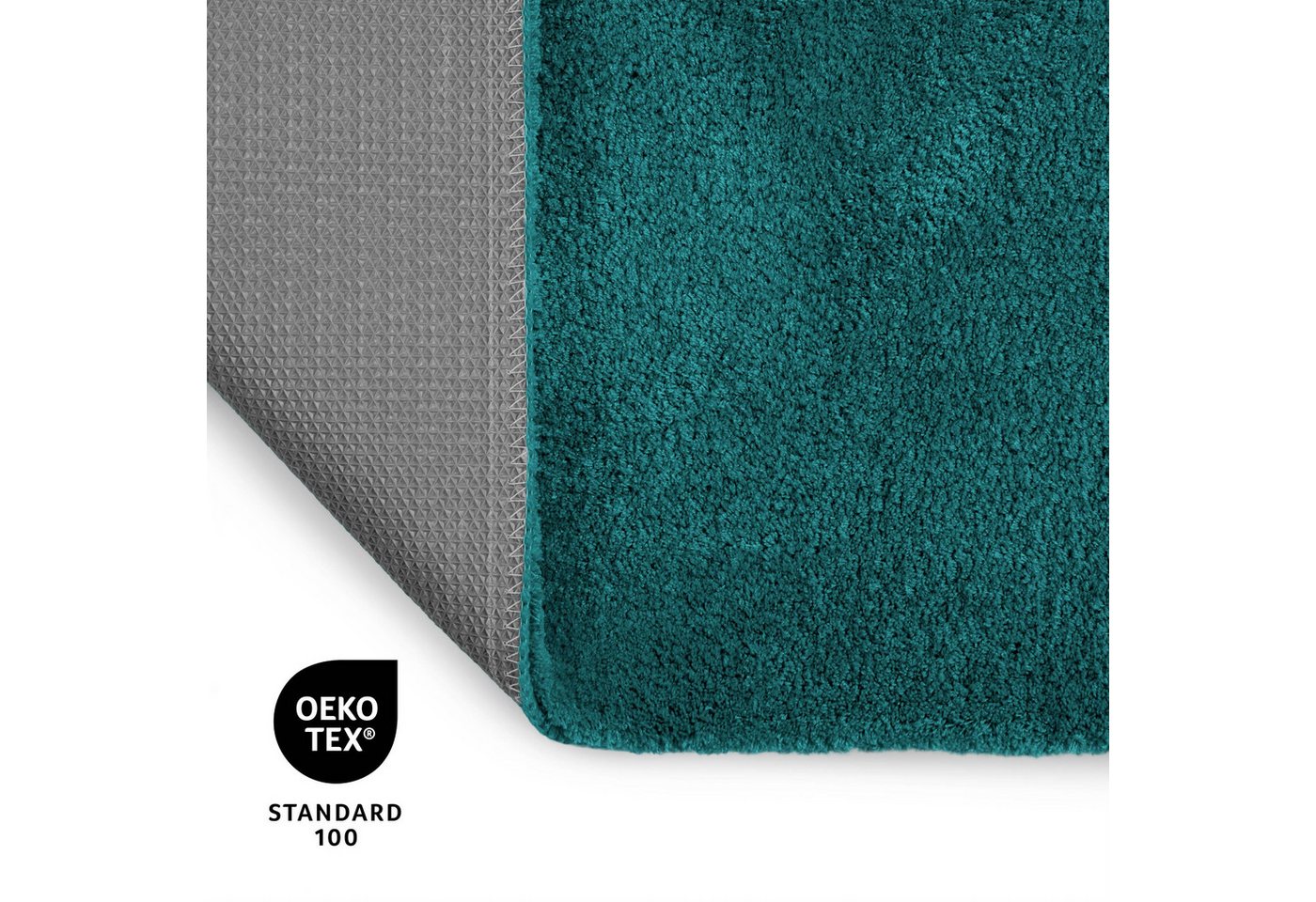 OTTO home Badematte Neele, uni, viele Farben, Badvorleger, Badezimmer Teppich, Höhe 20 mm, rutschhemmend beschichtet, schnell trocknend, Polyester, rechteckig,  – Bild 4 von 5