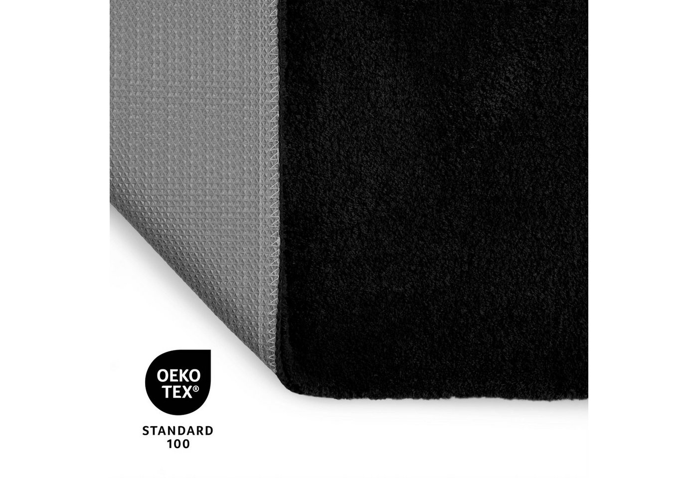 OTTO home Badematte Neele, uni, viele Farben, Badvorleger, Badezimmer Teppich, Höhe 20 mm, rutschhemmend beschichtet, schnell trocknend, Polyester, rechteckig,  – Bild 4 von 5