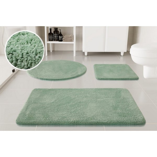 OTTO home Badematte Neele, uni, viele Farben, Badvorleger, Badezimmer Teppich, Höhe 20 mm, rutschhemmend beschichtet, schnell trocknend, Polyester, rechteckig, 