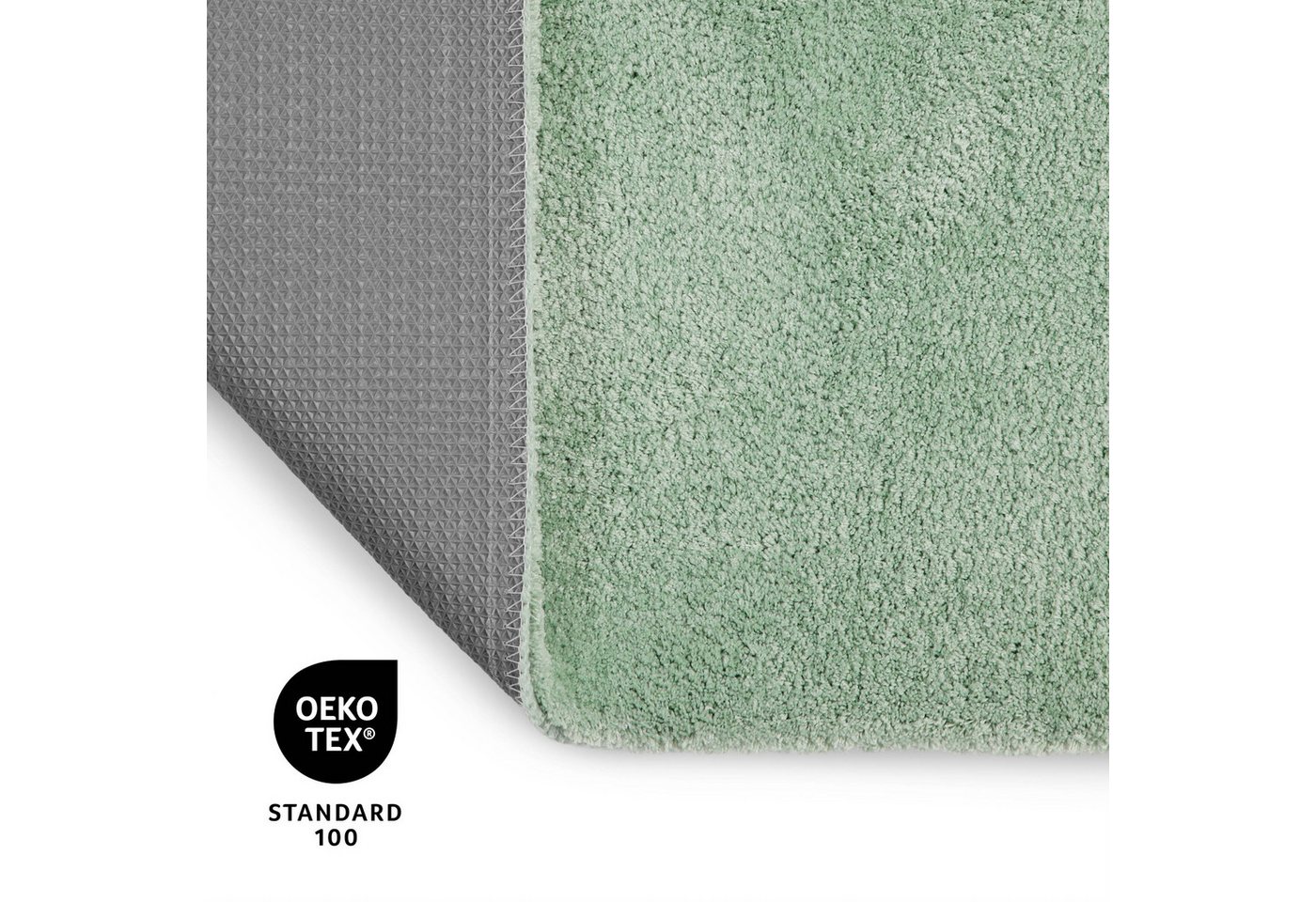OTTO home Badematte Neele, uni, viele Farben, Badvorleger, Badezimmer Teppich, Höhe 20 mm, rutschhemmend beschichtet, schnell trocknend, Polyester, rund, Badtep – Bild 4 von 5