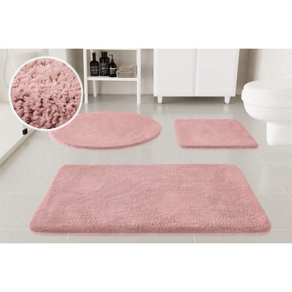 OTTO home Badematte Neele, uni, viele Farben, Badvorleger, Badezimmer Teppich, Höhe 20 mm, rutschhemmend beschichtet, schnell trocknend, Polyester, rund, Badtep