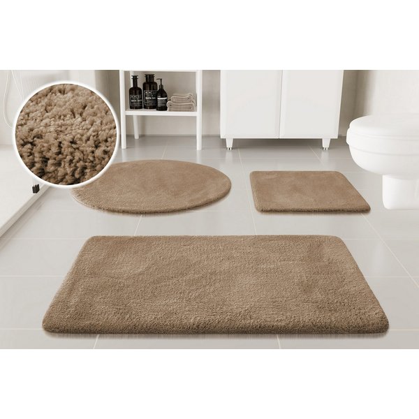 OTTO home Badematte Neele, uni, viele Farben, Badvorleger, Badezimmer Teppich, Höhe 20 mm, rutschhemmend beschichtet, schnell trocknend, Polyester, rechteckig, 