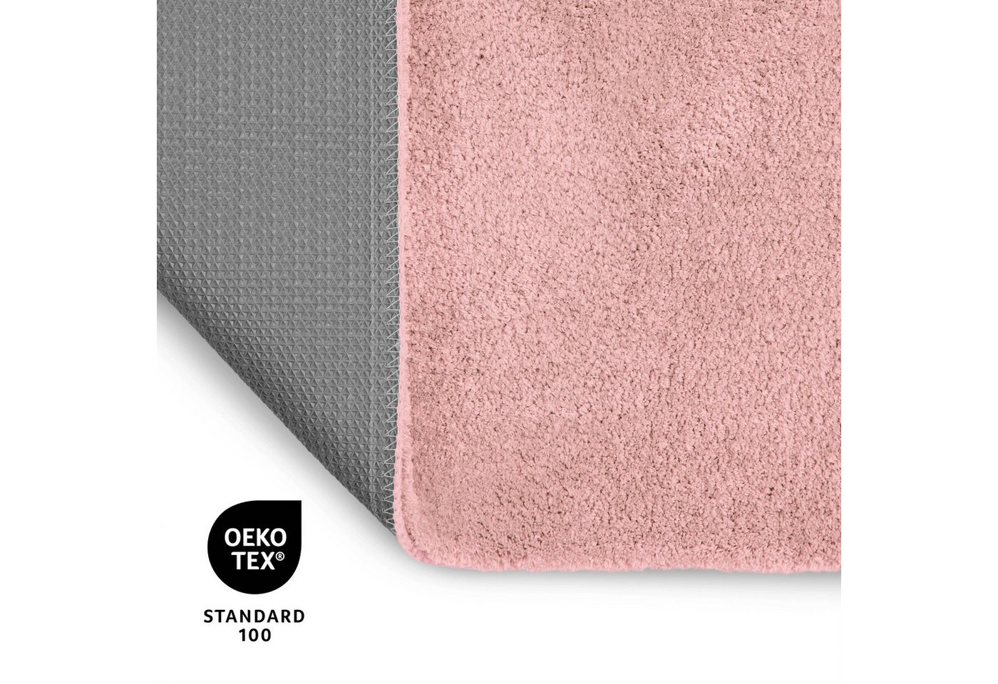 OTTO home Badematte Neele, uni, viele Farben, Badvorleger, Badezimmer Teppich, Höhe 20 mm, rutschhemmend beschichtet, schnell trocknend, Polyester, rechteckig,  – Bild 4 von 5
