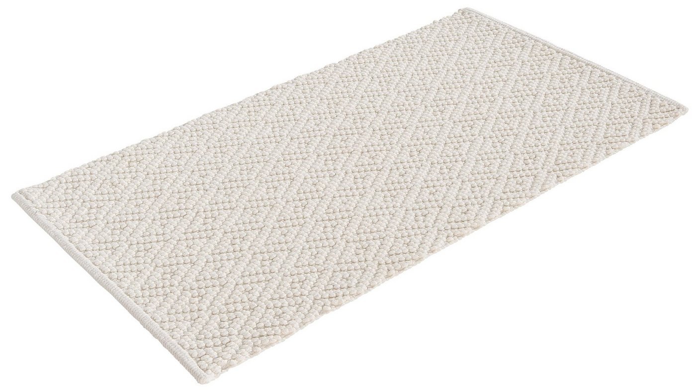 OTTO home Badematte Numan, Badvorleger, Badezimmer Teppich, Höhe 10 mm, strapazierfähig, fußbodenheizungsgeeignet, Baumwolle, rechteckig, Rauten-Muster, Badtepp – Bild 2 von 5