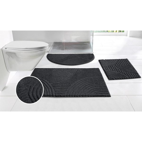 OTTO home Badematte Ognon, Scandi, Boho, modernes Muster, Höhe 15 mm, rutschhemmend beschichtet, schnell trocknend, strapazierfähig, fußbodenheizungsgeeignet, P