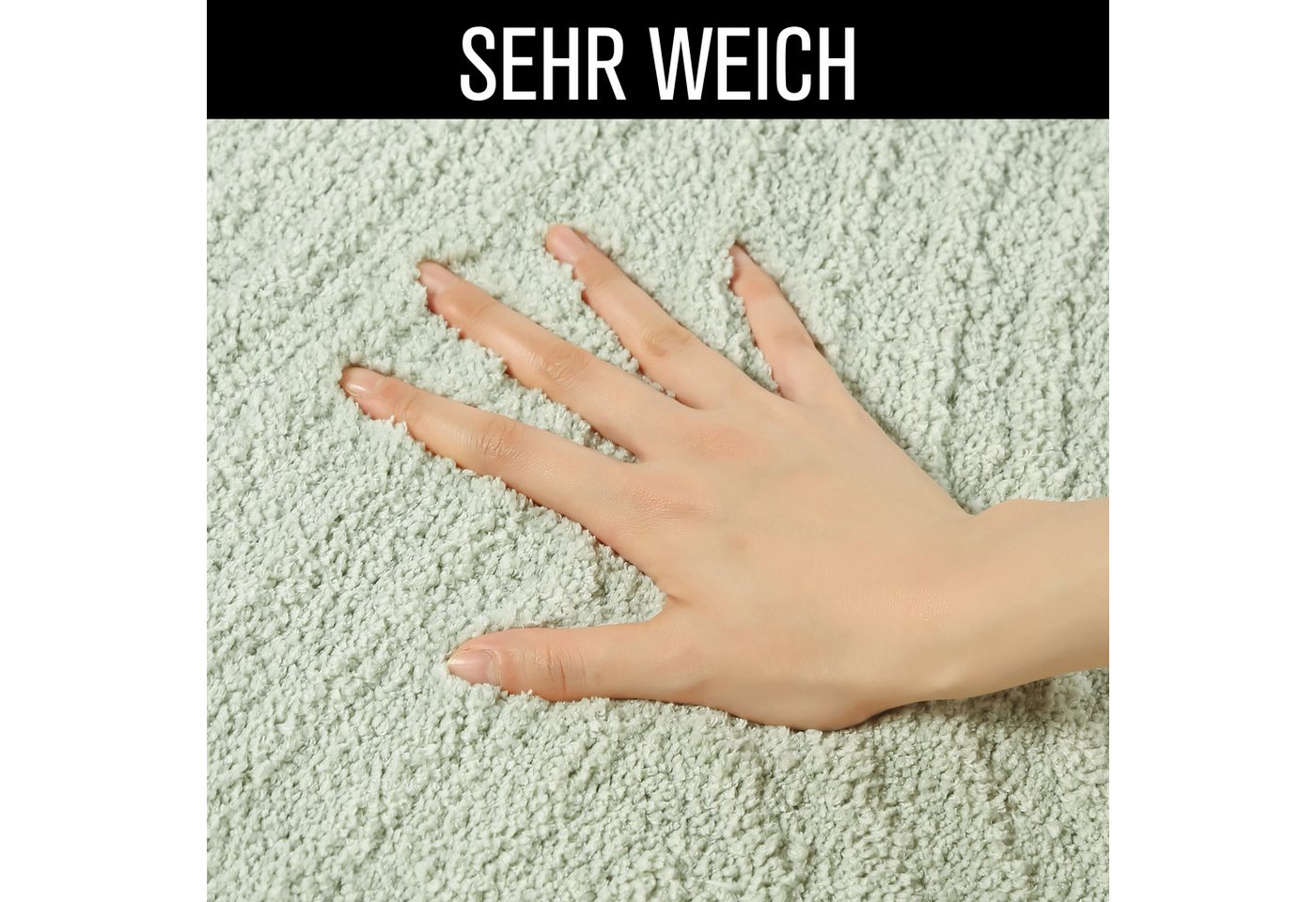 OTTO home Badematte Ognon, Scandi, Boho, modernes Muster, Höhe 15 mm, rutschhemmend beschichtet, schnell trocknend, strapazierfähig, fußbodenheizungsgeeignet, P – Bild 3 von 5