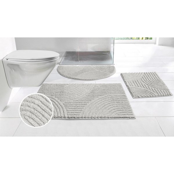 OTTO home Badematte Ognon, Scandi, Boho, modernes Muster, Höhe 15 mm, rutschhemmend beschichtet, schnell trocknend, strapazierfähig, fußbodenheizungsgeeignet, P