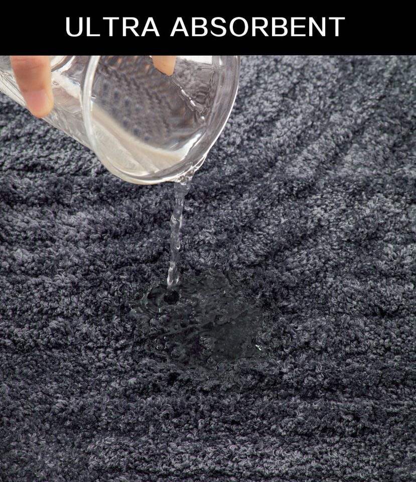 OTTO home Badematte Ognon, Scandi, Boho, modernes Muster, Höhe 15 mm, rutschhemmend beschichtet, schnell trocknend, strapazierfähig, fußbodenheizungsgeeignet, P – Bild 4 von 5