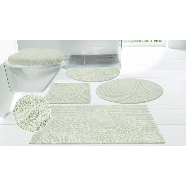 OTTO home Badematte Ognon, Scandi, Boho, modernes Muster, Höhe 15 mm, rutschhemmend beschichtet, schnell trocknend, strapazierfähig, fußbodenheizungsgeeignet, P