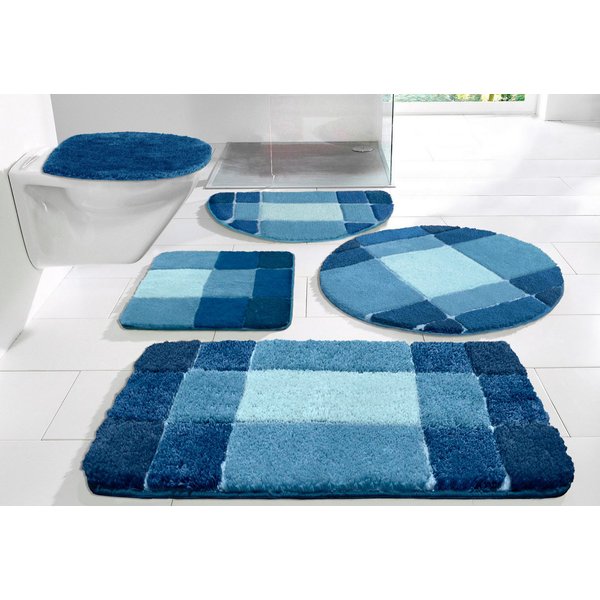OTTO home Badematte Pia, Badvorleger, Badezimmer Teppich, Höhe 20 mm, rutschhemmend beschichtet, schnell trocknend, strapazierfähig, fußbodenheizungsgeeignet, P