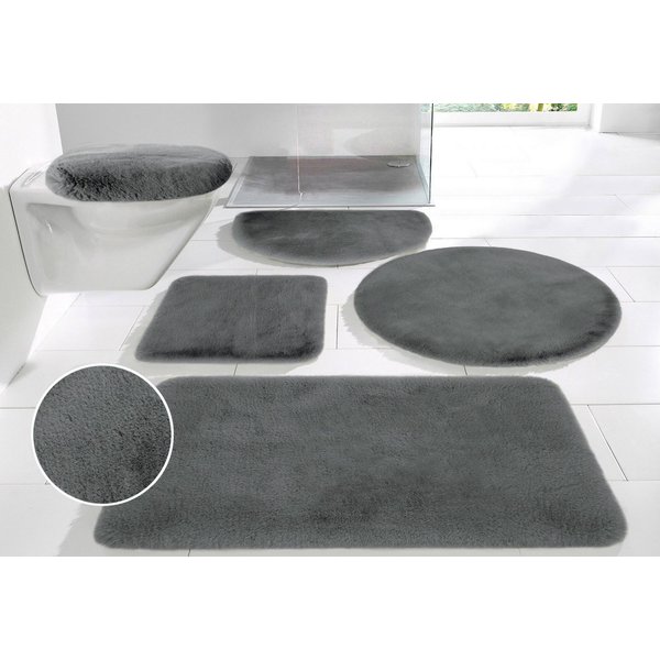 OTTO home Badematte Rabbit Badematten, Badvorleger, Badezimmer Teppich, Höhe 30 mm, rutschhemmend beschichtet, schnell trocknend, strapazierfähig, fußbodenheizu