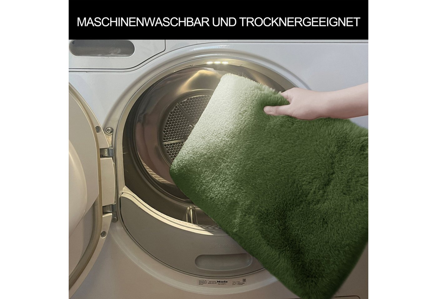 OTTO home Badematte Rabbit Badematten, Badvorleger, Badezimmer Teppich, Höhe 30 mm, rutschhemmend beschichtet, schnell trocknend, strapazierfähig, fußbodenheizu – Bild 5 von 5