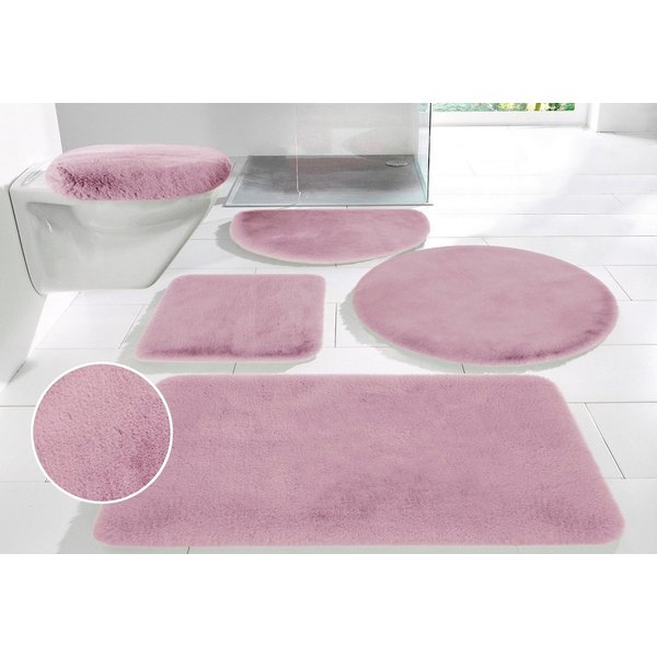 OTTO home Badematte Rabbit Badematten, Badvorleger, Badezimmer Teppich, Höhe 30 mm, rutschhemmend beschichtet, schnell trocknend, strapazierfähig, fußbodenheizu