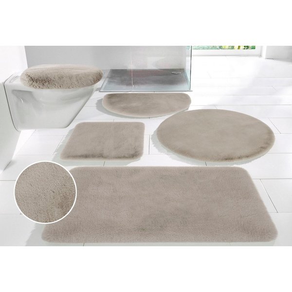 OTTO home Badematte Rabbit Badematten, Badvorleger, Badezimmer Teppich, Höhe 30 mm, rutschhemmend beschichtet, schnell trocknend, strapazierfähig, fußbodenheizu