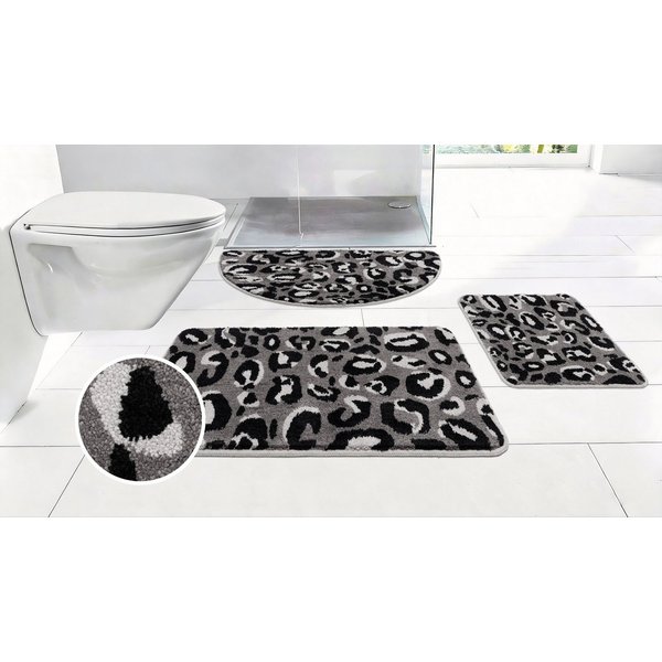 OTTO home Badematte Regona Leo, Badvorleger, Badezimmer Teppich, Duschvorleger, Höhe 10 mm, rutschhemmend beschichtet, schnell trocknend, fußbodenheizungsgeeign